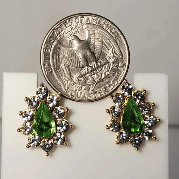 14K Pearl Necklace Bracelet & Earrings Complete Set Vintage Mint Peridot Avon - Picture 7 of 11